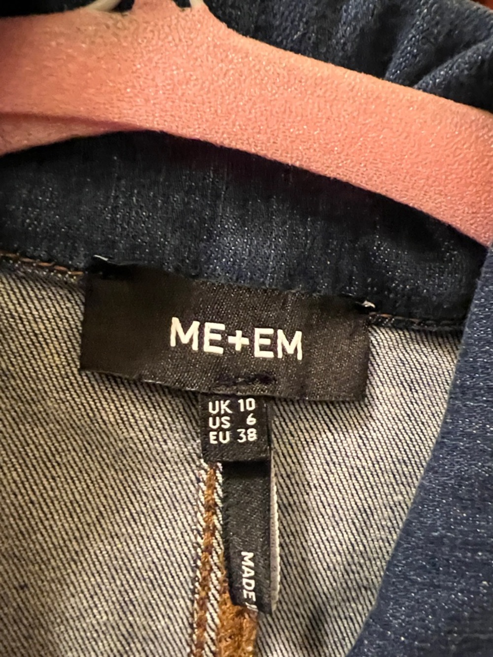 Me+Em Denim travel palazzo stretch jumpsuit size 6 - Picture 12 of 12